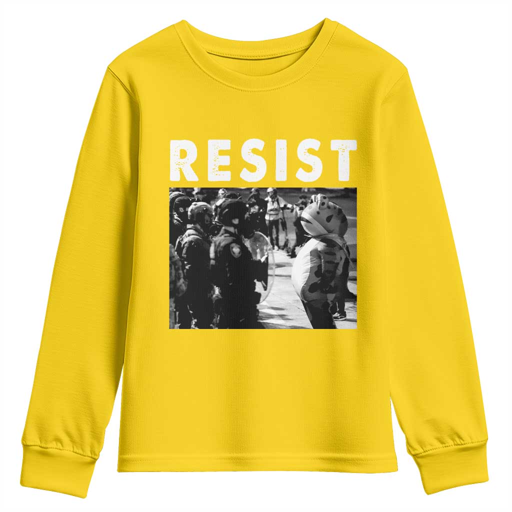 Portland Resist Frog Youth Sweatshirt Oregon Iconic Frogs Photo Protest Moment - Wonder Print Shop