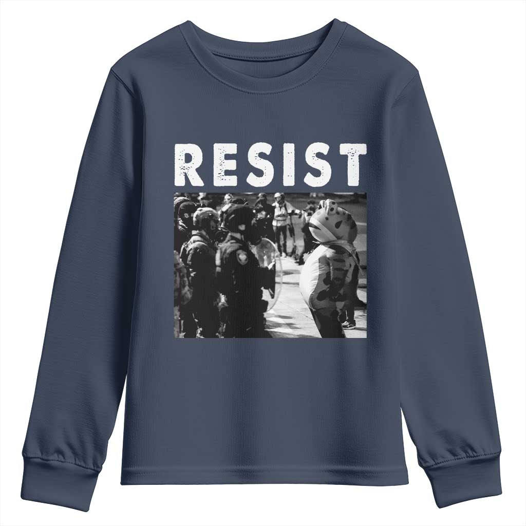 Portland Resist Frog Youth Sweatshirt Oregon Iconic Frogs Photo Protest Moment - Wonder Print Shop