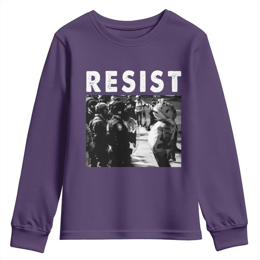 Portland Resist Frog Youth Sweatshirt Oregon Iconic Frogs Photo Protest Moment - Wonder Print Shop