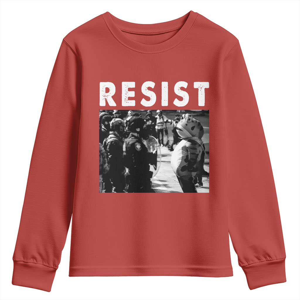 Portland Resist Frog Youth Sweatshirt Oregon Iconic Frogs Photo Protest Moment - Wonder Print Shop