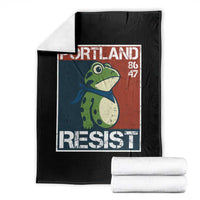 Portland Resist Retro Frog 8647 Throw Blanket Political Satire Protest Poster Graphic - Wonder Print Shop