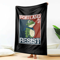 Portland Resist Retro Frog 8647 Throw Blanket Political Satire Protest Poster Graphic - Wonder Print Shop