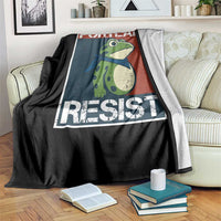 Portland Resist Retro Frog 8647 Throw Blanket Political Satire Protest Poster Graphic - Wonder Print Shop