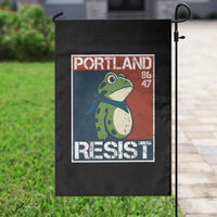 Portland Resist Retro Frog 8647 Garden Flag Political Satire Protest Poster Graphic - Wonder Print Shop