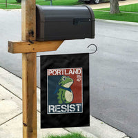Portland Resist Retro Frog 8647 Garden Flag Political Satire Protest Poster Graphic - Wonder Print Shop