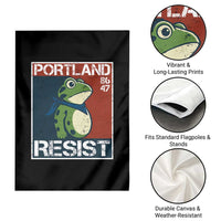 Portland Resist Retro Frog 8647 Garden Flag Political Satire Protest Poster Graphic - Wonder Print Shop