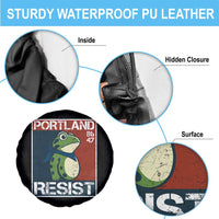 Portland Resist Retro Frog 8647 Spare Tire Cover Political Satire Protest Poster Graphic - Wonder Print Shop