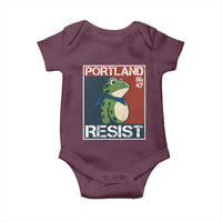 Portland Resist Retro Frog 8647 Baby Onesie Political Satire Protest Poster Graphic - Wonder Print Shop
