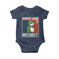 Portland Resist Retro Frog 8647 Baby Onesie Political Satire Protest Poster Graphic - Wonder Print Shop