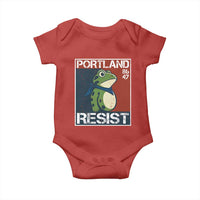 Portland Resist Retro Frog 8647 Baby Onesie Political Satire Protest Poster Graphic - Wonder Print Shop