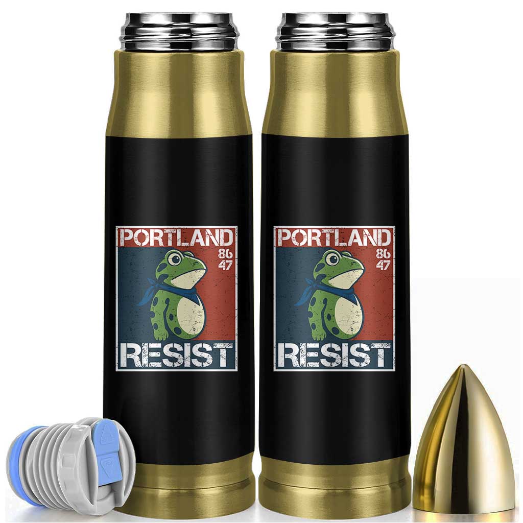 Portland Resist Retro Frog 8647 Bullet Tumbler Political Satire Protest Poster Graphic - Wonder Print Shop