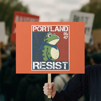 Portland Resist Retro Frog 8647 Protest Sign Political Satire Protest Poster Graphic - Wonder Print Shop