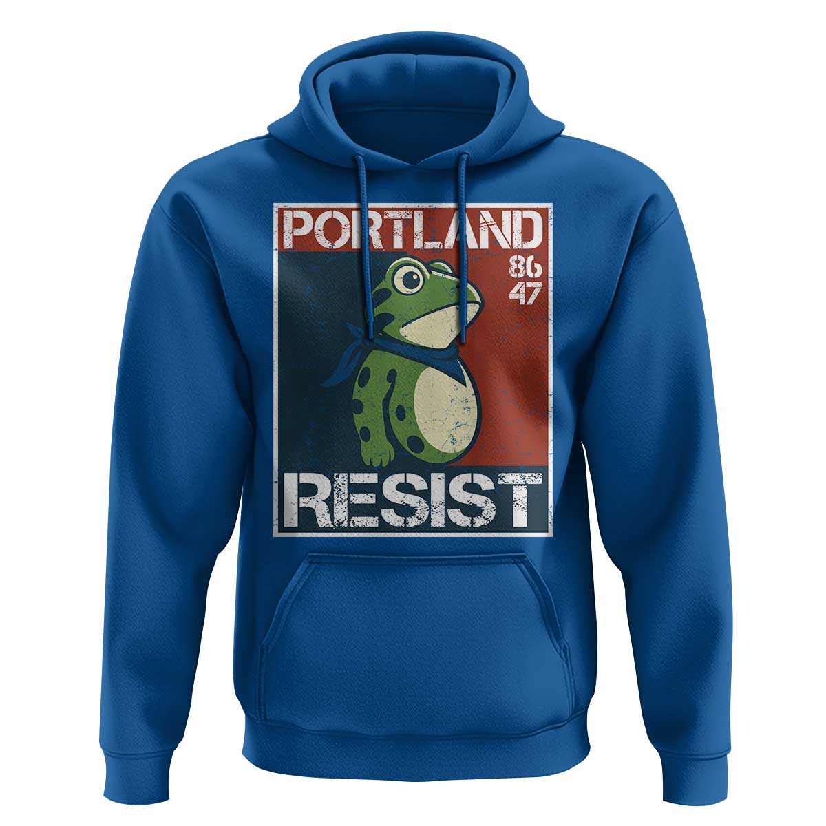 Portland Resist Retro Frog 8647 Hoodie Political Satire Protest Poster Graphic - Wonder Print Shop