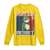 Portland Resist Retro Frog 8647 Long Sleeve Shirt Political Satire Protest Poster Graphic - Wonder Print Shop