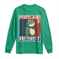 Portland Resist Retro Frog 8647 Long Sleeve Shirt Political Satire Protest Poster Graphic - Wonder Print Shop