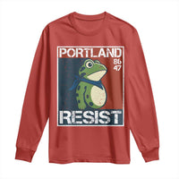 Portland Resist Retro Frog 8647 Long Sleeve Shirt Political Satire Protest Poster Graphic - Wonder Print Shop