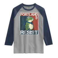 Portland Resist Retro Frog 8647 Raglan Shirt Political Satire Protest Poster Graphic - Wonder Print Shop