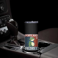 Portland Resist Retro Frog 8647 Skinny Tumbler Political Satire Protest Poster Graphic - Wonder Print Shop