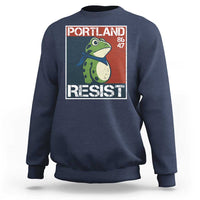 Portland Resist Retro Frog 8647 Sweatshirt Political Satire Protest Poster Graphic - Wonder Print Shop