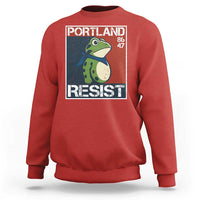 Portland Resist Retro Frog 8647 Sweatshirt Political Satire Protest Poster Graphic - Wonder Print Shop