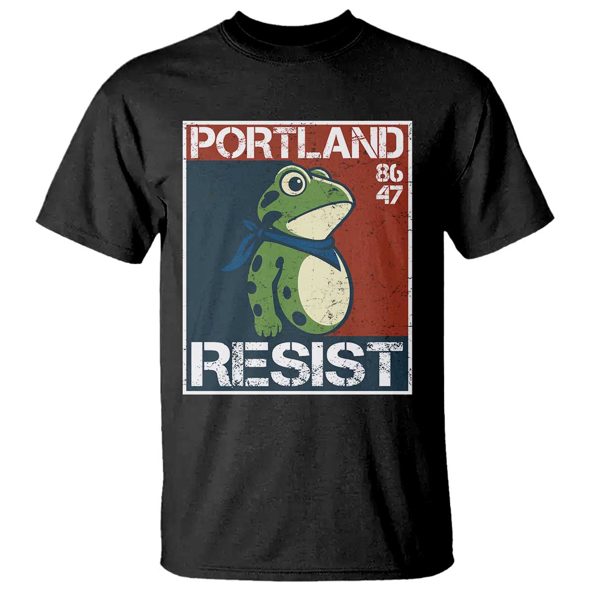 Portland Resist Retro Frog 8647 T Shirt Political Satire Protest Poster Graphic - Wonder Print Shop