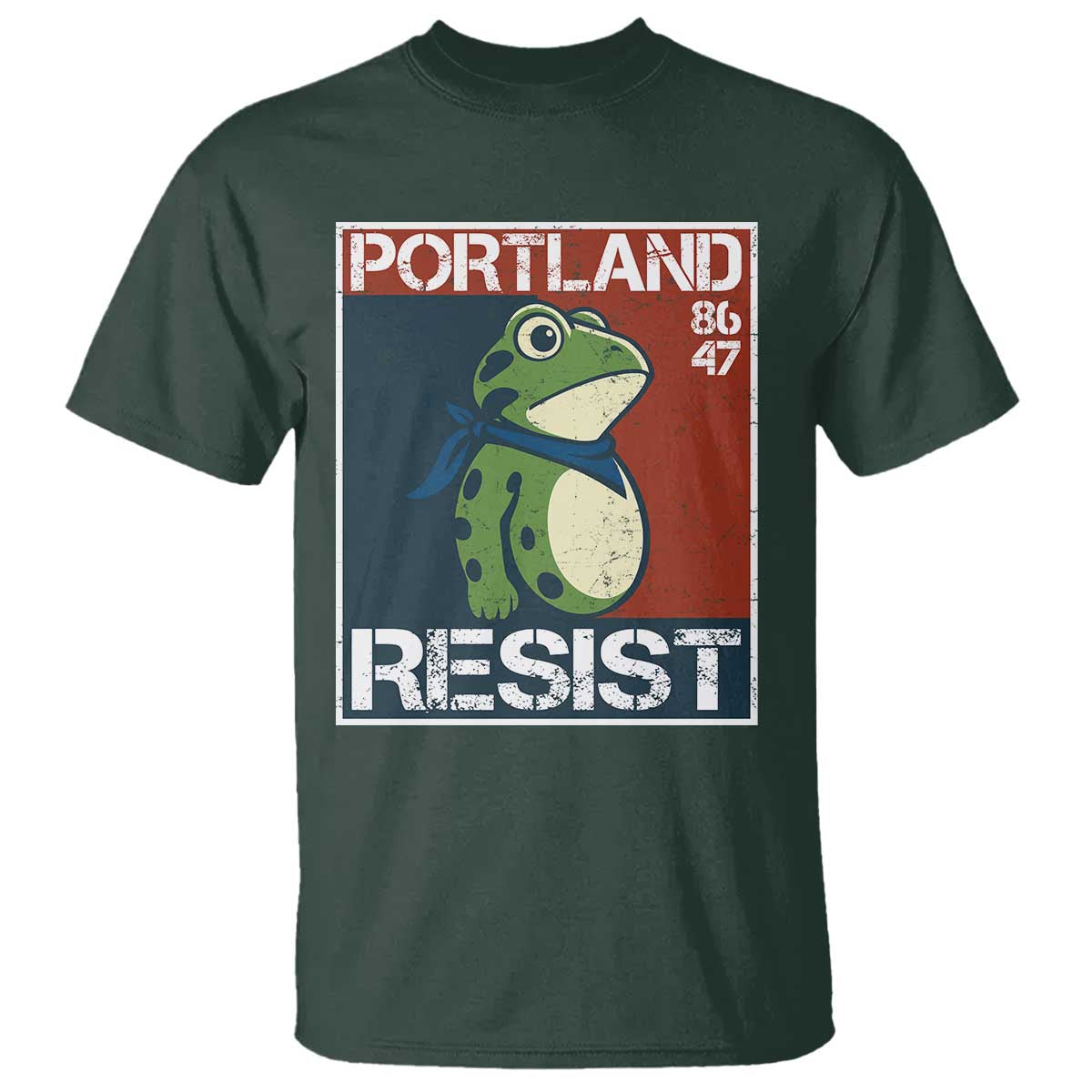 Portland Resist Retro Frog 8647 T Shirt Political Satire Protest Poster Graphic - Wonder Print Shop