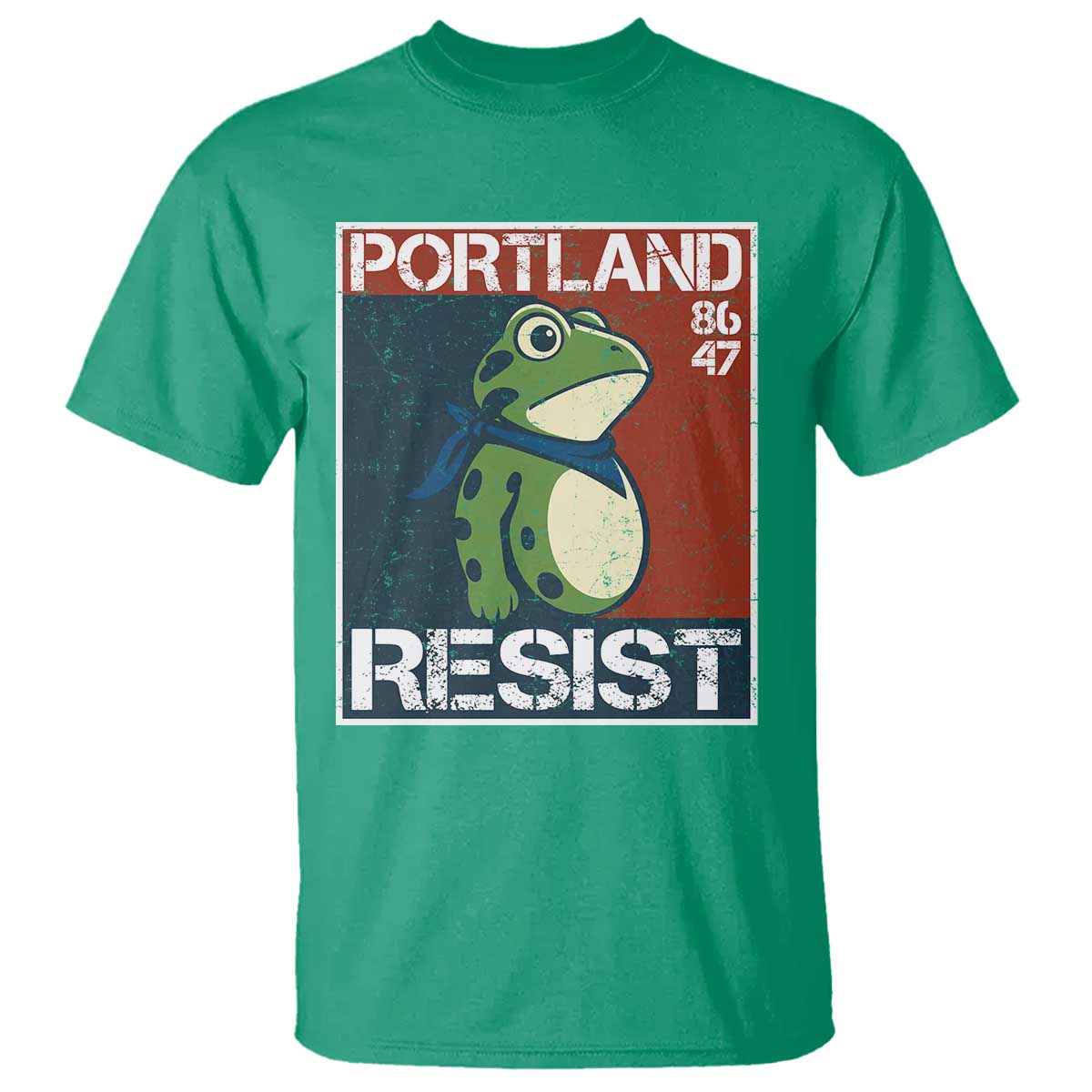 Portland Resist Retro Frog 8647 T Shirt Political Satire Protest Poster Graphic - Wonder Print Shop