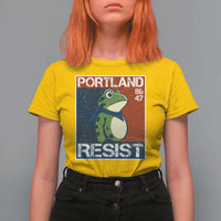 Portland Resist Retro Frog 8647 T Shirt For Women Political Satire Protest Poster Graphic - Wonder Print Shop