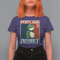 Portland Resist Retro Frog 8647 T Shirt For Women Political Satire Protest Poster Graphic - Wonder Print Shop