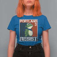Portland Resist Retro Frog 8647 T Shirt For Women Political Satire Protest Poster Graphic - Wonder Print Shop