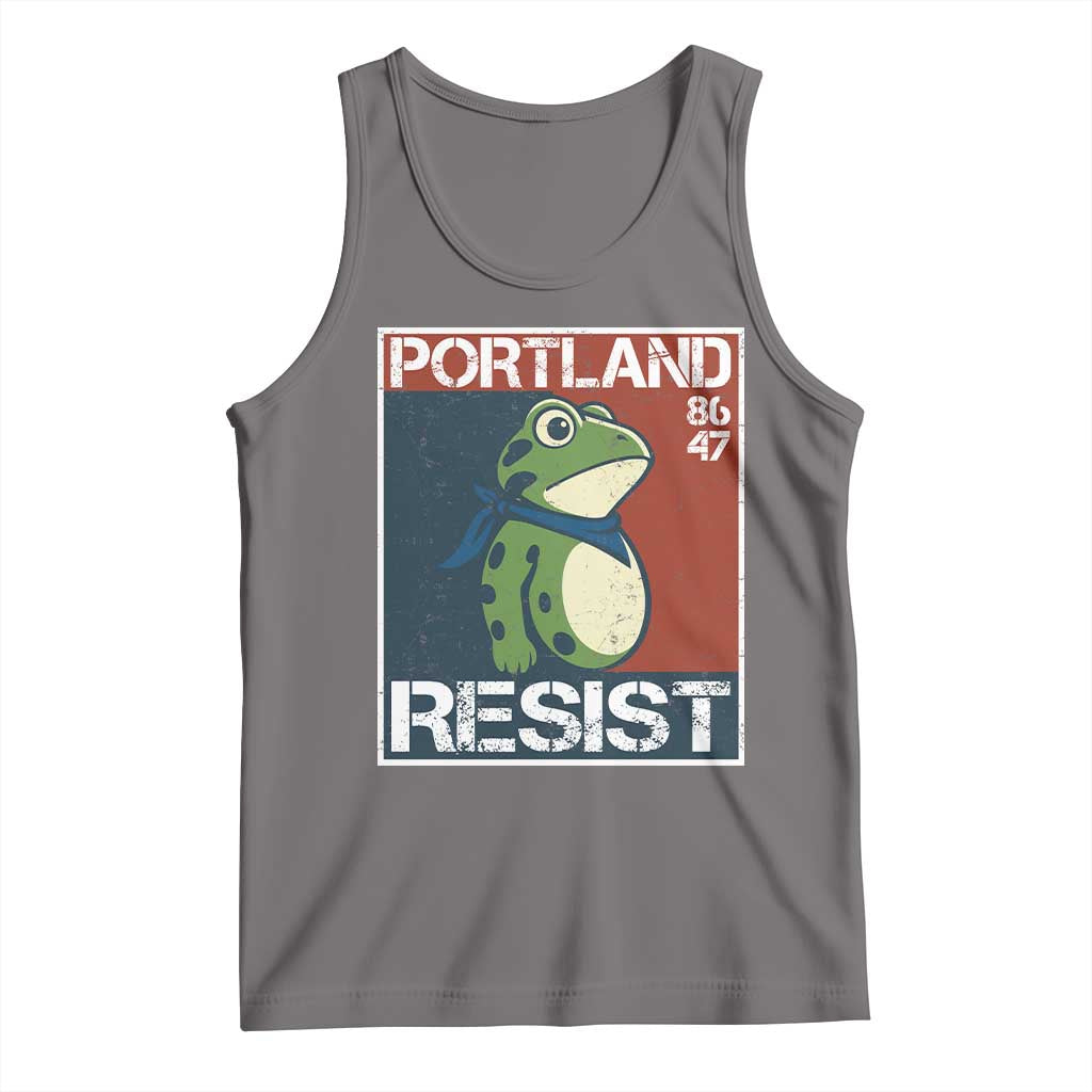 Portland Resist Retro Frog 8647 Tank Top Political Satire Protest Poster Graphic - Wonder Print Shop