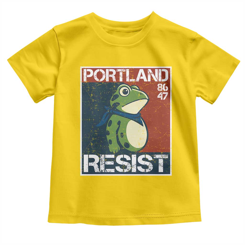Portland Resist Retro Frog 8647 Toddler T Shirt Political Satire Protest Poster Graphic - Wonder Print Shop