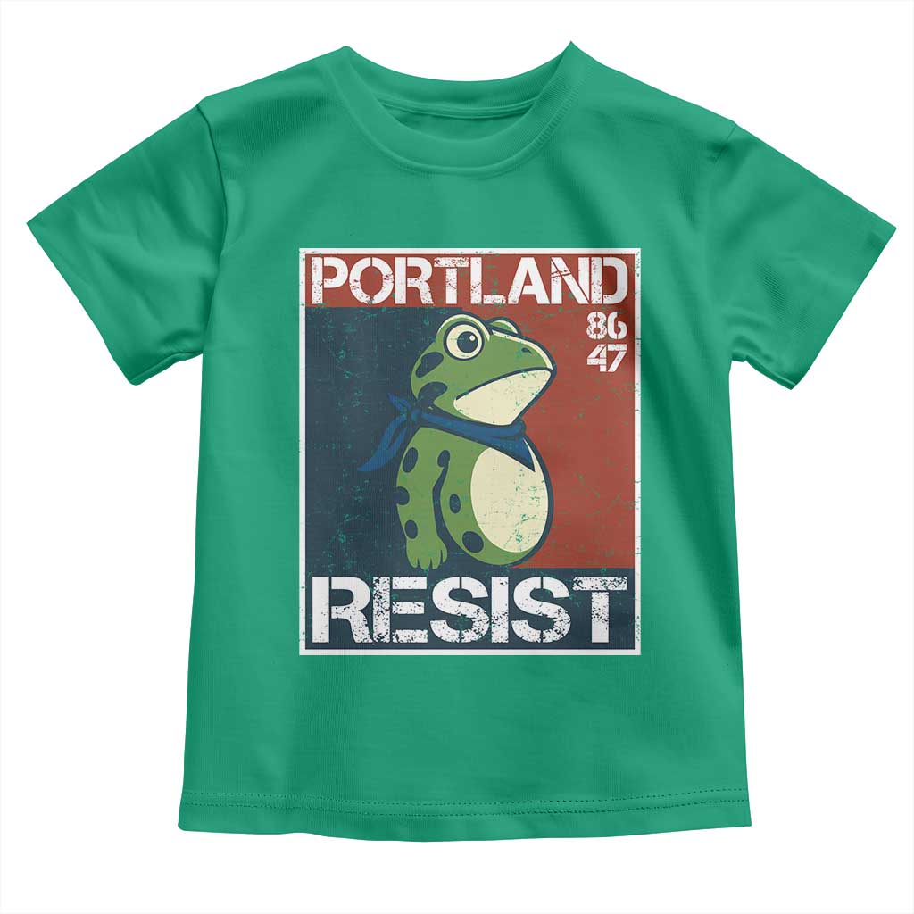Portland Resist Retro Frog 8647 Toddler T Shirt Political Satire Protest Poster Graphic - Wonder Print Shop