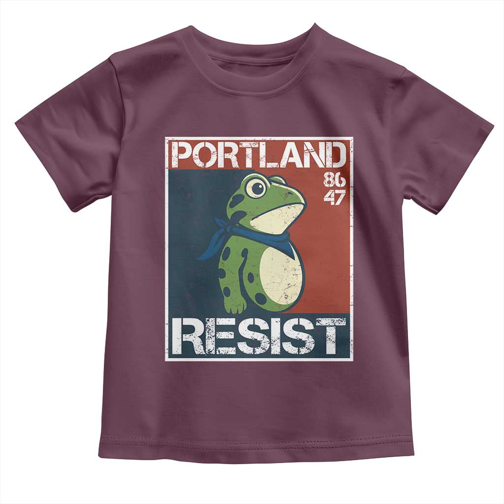 Portland Resist Retro Frog 8647 Toddler T Shirt Political Satire Protest Poster Graphic - Wonder Print Shop