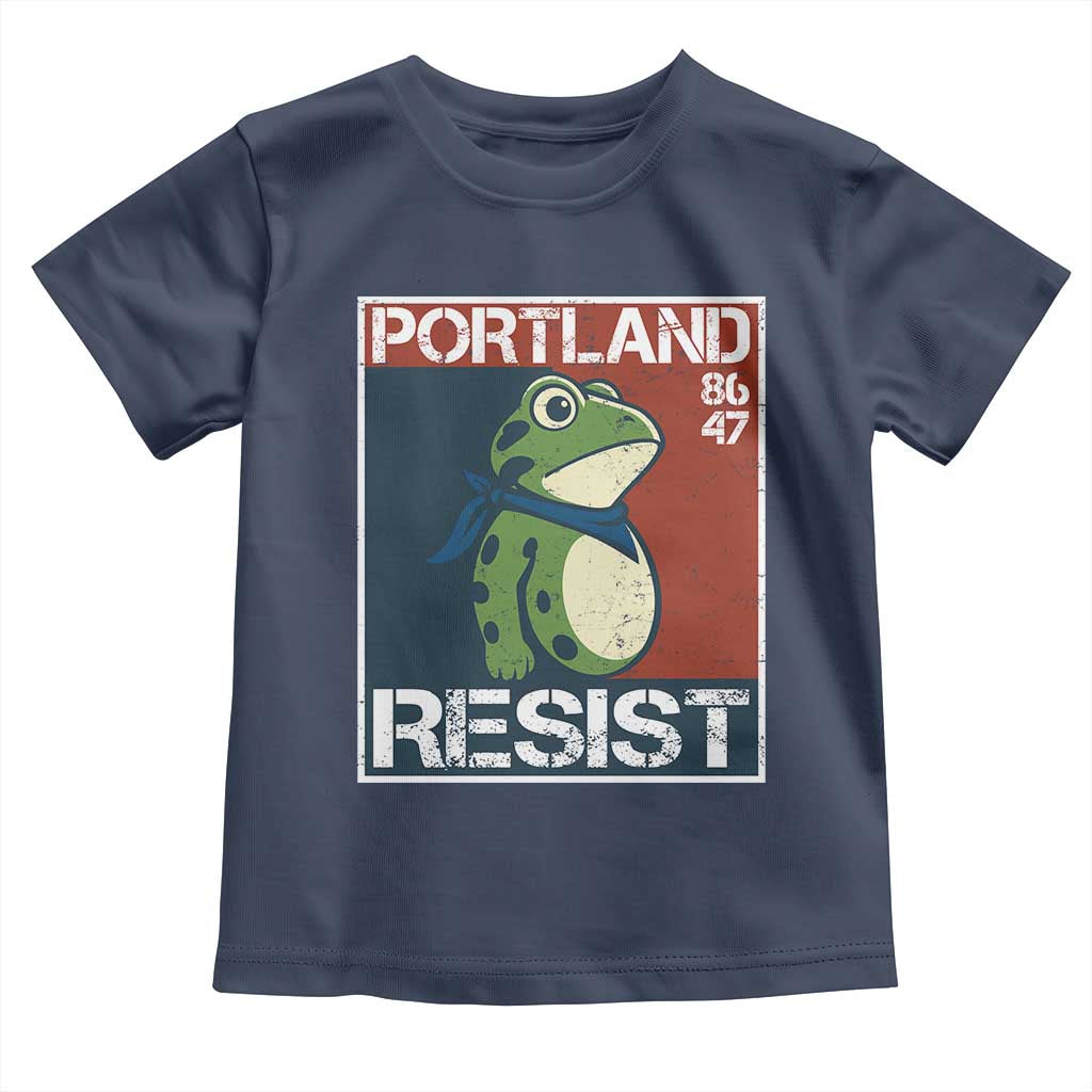 Portland Resist Retro Frog 8647 Toddler T Shirt Political Satire Protest Poster Graphic - Wonder Print Shop