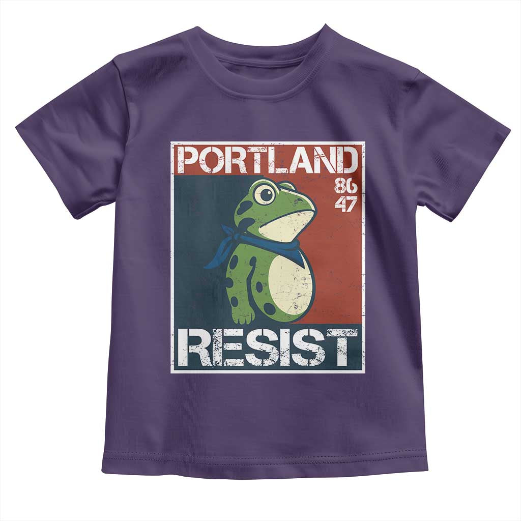 Portland Resist Retro Frog 8647 Toddler T Shirt Political Satire Protest Poster Graphic - Wonder Print Shop