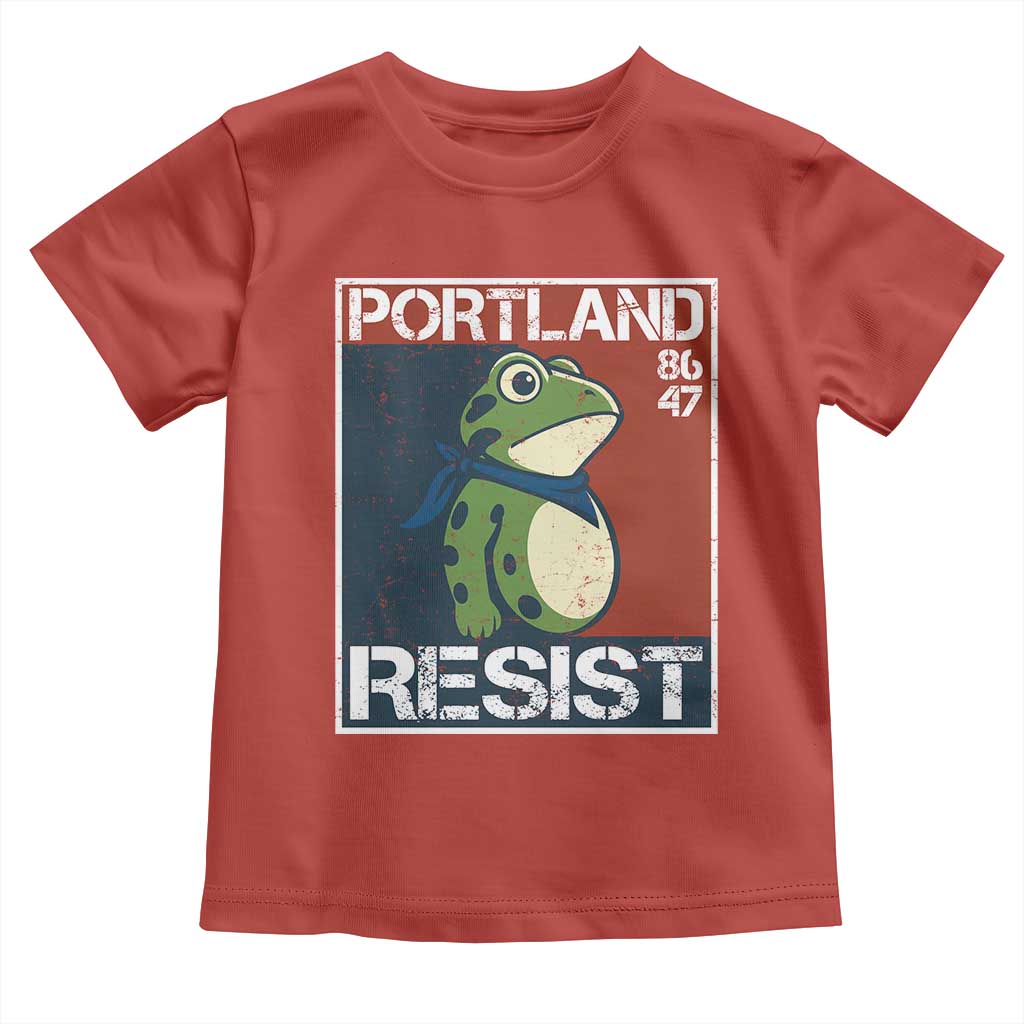 Portland Resist Retro Frog 8647 Toddler T Shirt Political Satire Protest Poster Graphic - Wonder Print Shop