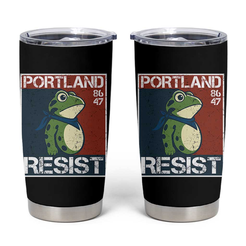 Portland Resist Retro Frog 8647 Tumbler Cup Political Satire Protest Poster Graphic - Wonder Print Shop