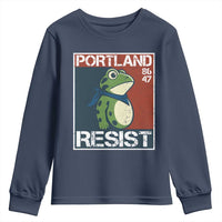 Portland Resist Retro Frog 8647 Youth Sweatshirt Political Satire Protest Poster Graphic - Wonder Print Shop