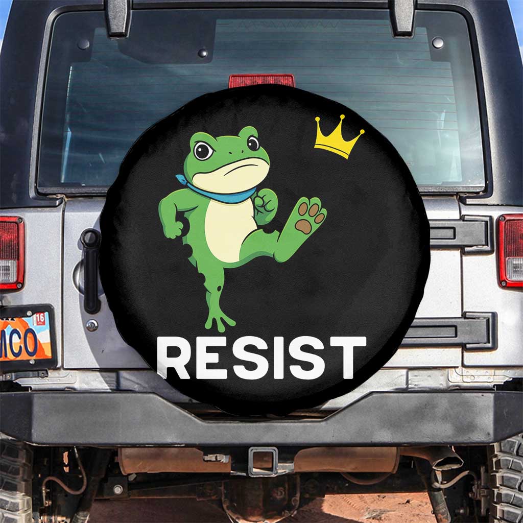 Resist Frog Kicking Crown Spare Tire Cover Funny No Kings In America Free Portland - Wonder Print Shop