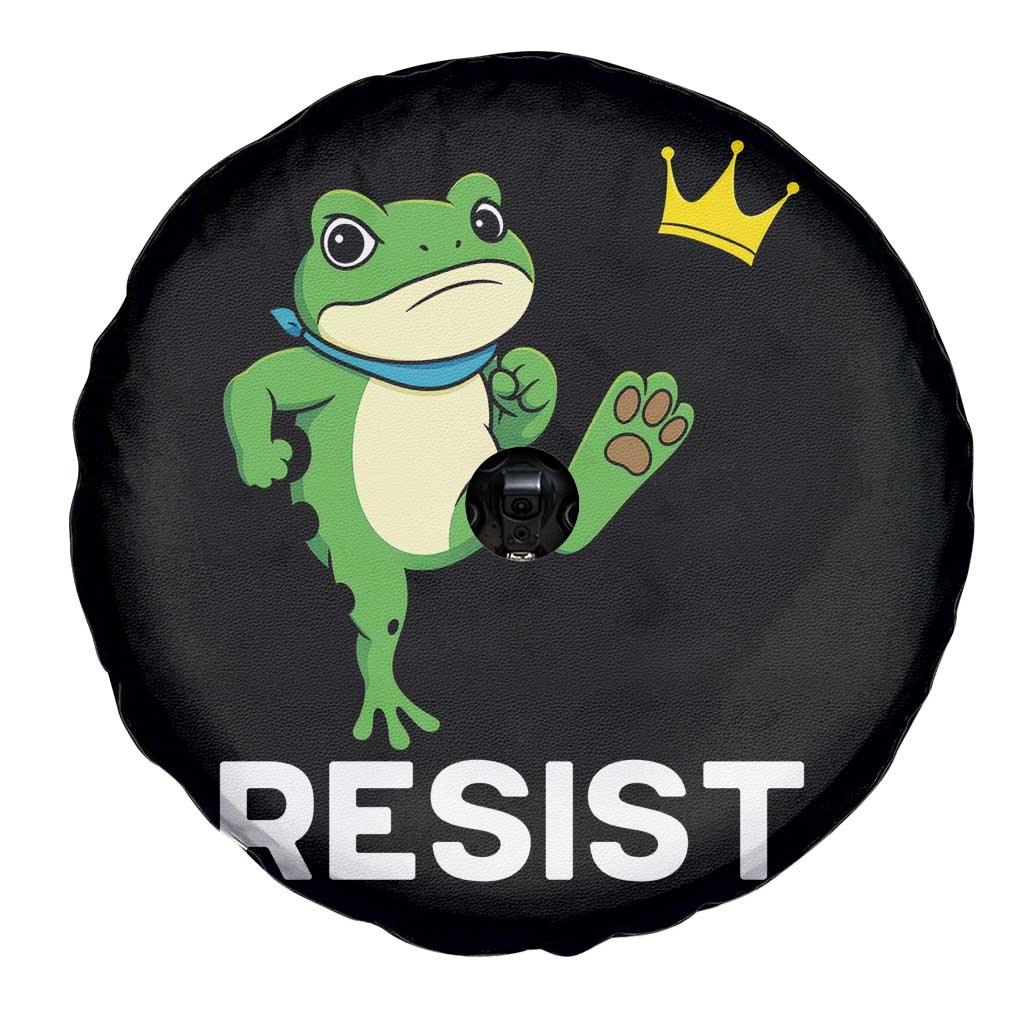 Resist Frog Kicking Crown Spare Tire Cover Funny No Kings In America Free Portland - Wonder Print Shop