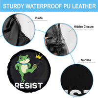 Resist Frog Kicking Crown Spare Tire Cover Funny No Kings In America Free Portland - Wonder Print Shop