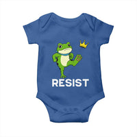 Resist Frog Kicking Crown Baby Onesie Funny No Kings In America Free Portland - Wonder Print Shop
