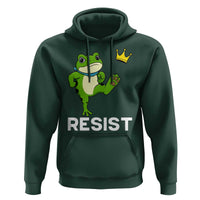 Resist Frog Kicking Crown Hoodie Funny No Kings In America Free Portland - Wonder Print Shop