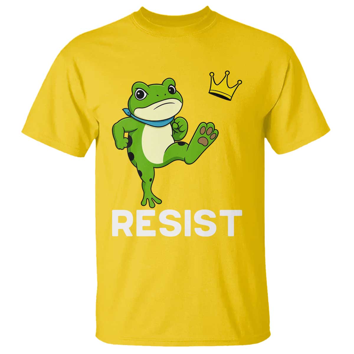 Resist Frog Kicking Crown T Shirt Funny No Kings In America Free Portland - Wonder Print Shop