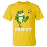 Resist Frog Kicking Crown T Shirt Funny No Kings In America Free Portland - Wonder Print Shop