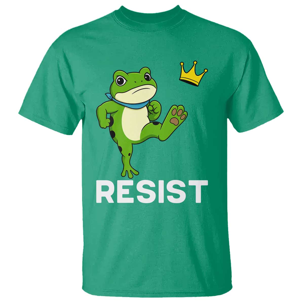 Resist Frog Kicking Crown T Shirt Funny No Kings In America Free Portland - Wonder Print Shop