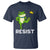 Resist Frog Kicking Crown T Shirt Funny No Kings In America Free Portland - Wonder Print Shop