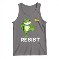 Resist Frog Kicking Crown Tank Top Funny No Kings In America Free Portland - Wonder Print Shop