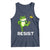 Resist Frog Kicking Crown Tank Top Funny No Kings In America Free Portland - Wonder Print Shop